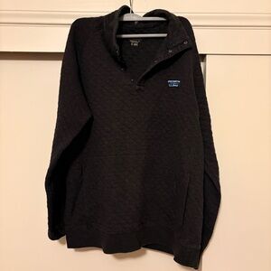 L.L. Bean Charcoal Quilted Pullover